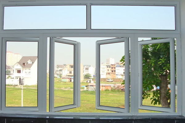 Cửa sổ mở quay 4 cánh uPVC